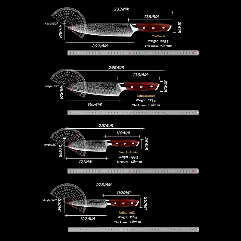 Damascus Kitchen Knife Japanes – High Tech Kitchen Accessories recenzja i cena