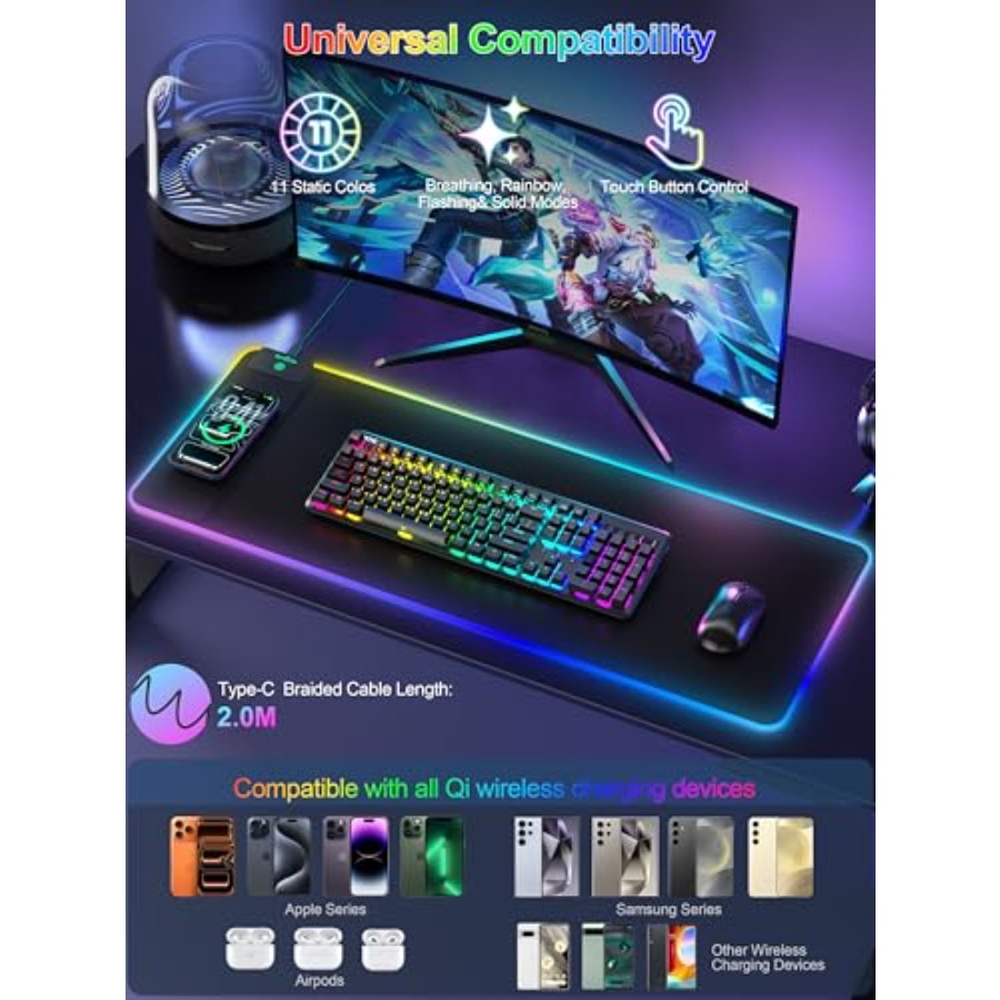Mouse Pad with 15W Wireless Ch – Mouse Charging Pad recenzja i cena