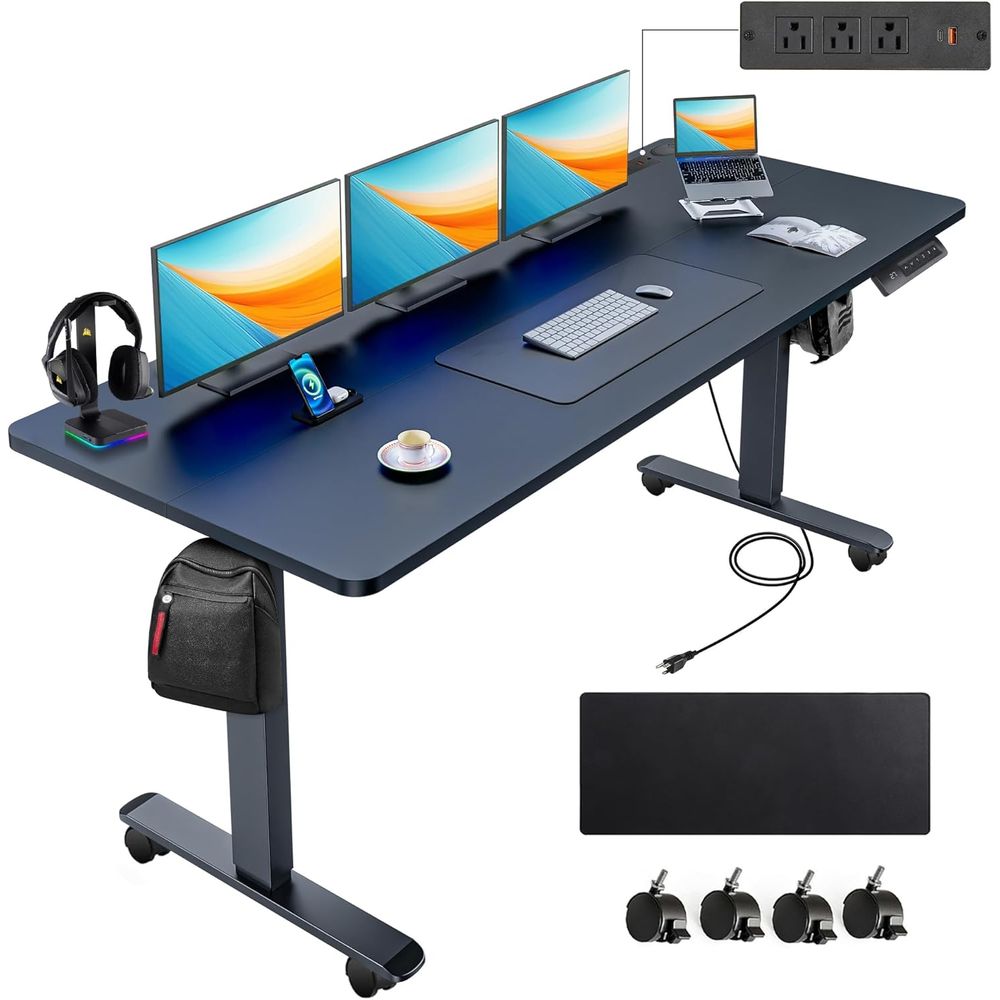 Electric Standing Desk 63 x 24 – Mouse Charging Pad recenzja i cena