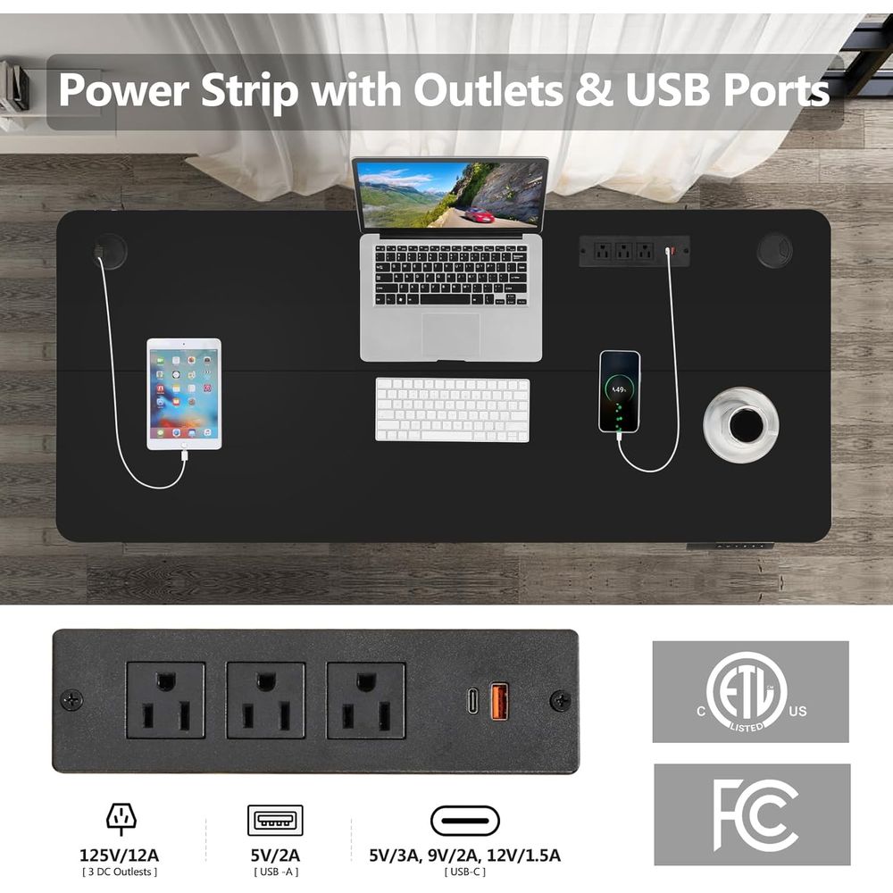 Electric Standing Desk 63 x 24 – Mouse Charging Pad recenzja i cena