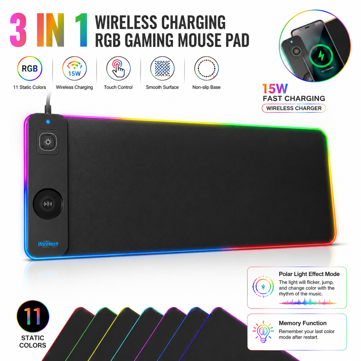 15W Fast Wireless Charging Mou – Mouse Charging Pad recenzja i cena