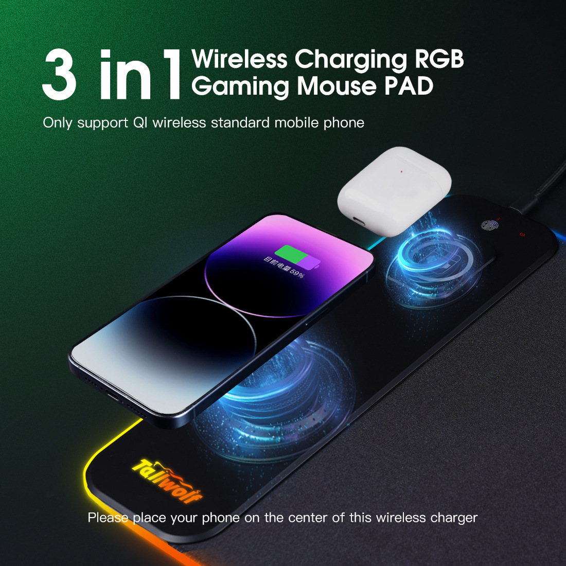 15W Fast Wireless Charging Mou – Mouse Charging Pad recenzja i cena