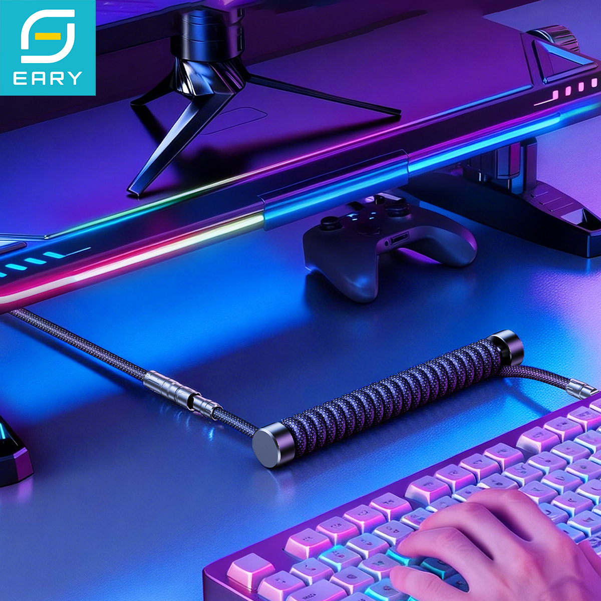 Eary 1.2m Coiled Keyboard Cabl – Tech Gaming Accessories recenzja i cena