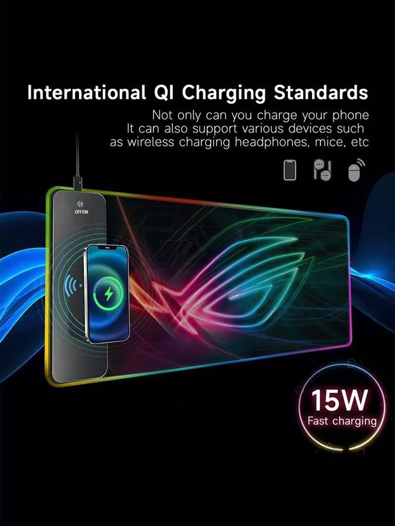 RGB Illuminated Multi - functi – Mouse Charging Pad recenzja i cena