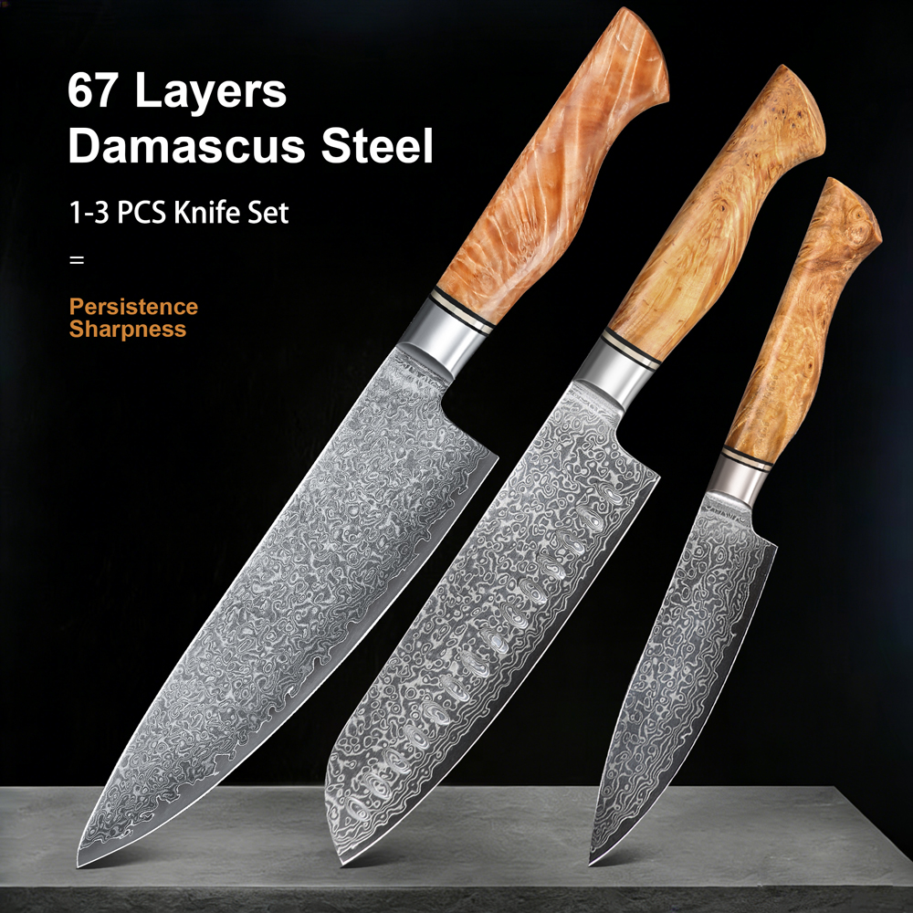 1-3PCS Knife Sets 67 Layer Dam – High Tech Kitchen Accessories recenzja i cena