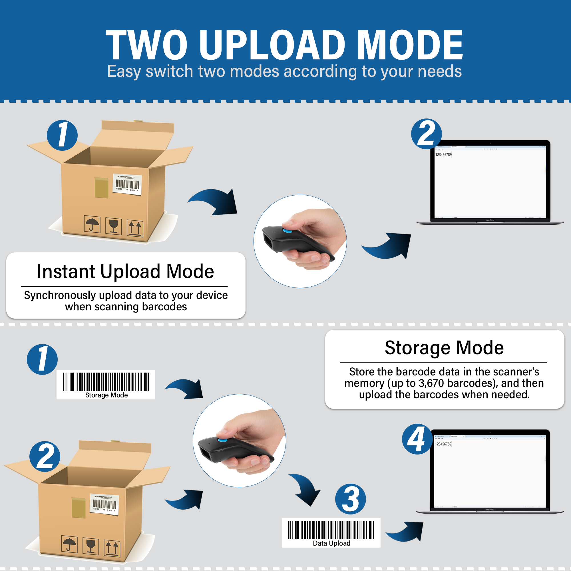 Mini 3 In 1 Bluetooth Barcode  – Document Scanner Portable recenzja i cena