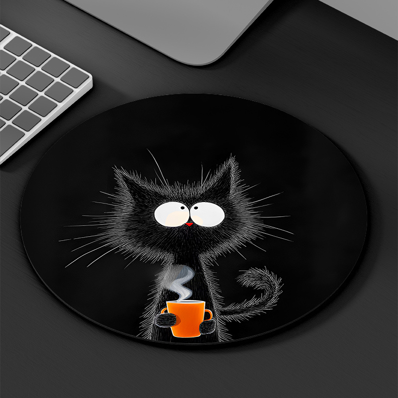 Black Cat Round Mouse Pad Dura – Tech Table Accessories recenzja i cena