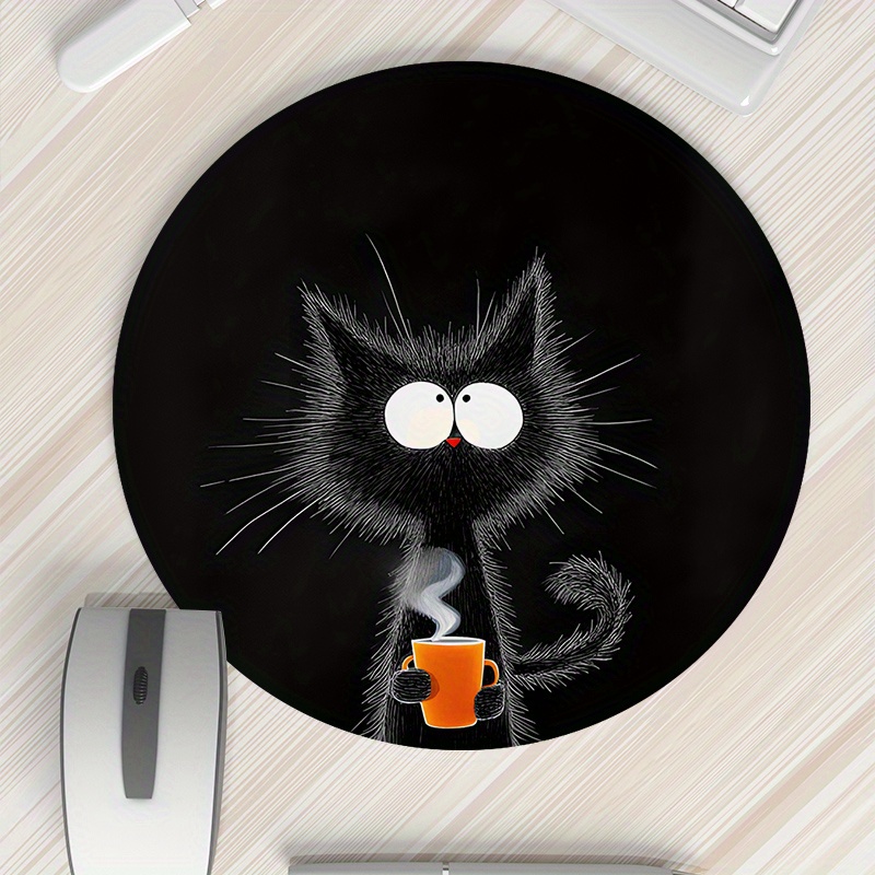 Black Cat Round Mouse Pad Dura – Tech Table Accessories recenzja i cena