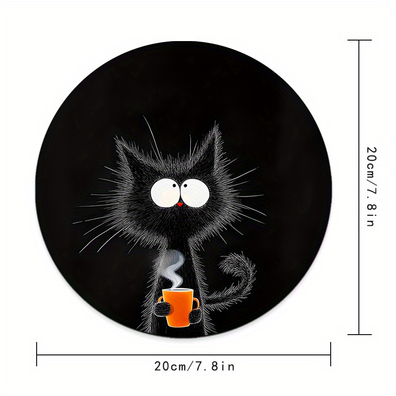 Black Cat Round Mouse Pad Dura – Tech Table Accessories recenzja i cena