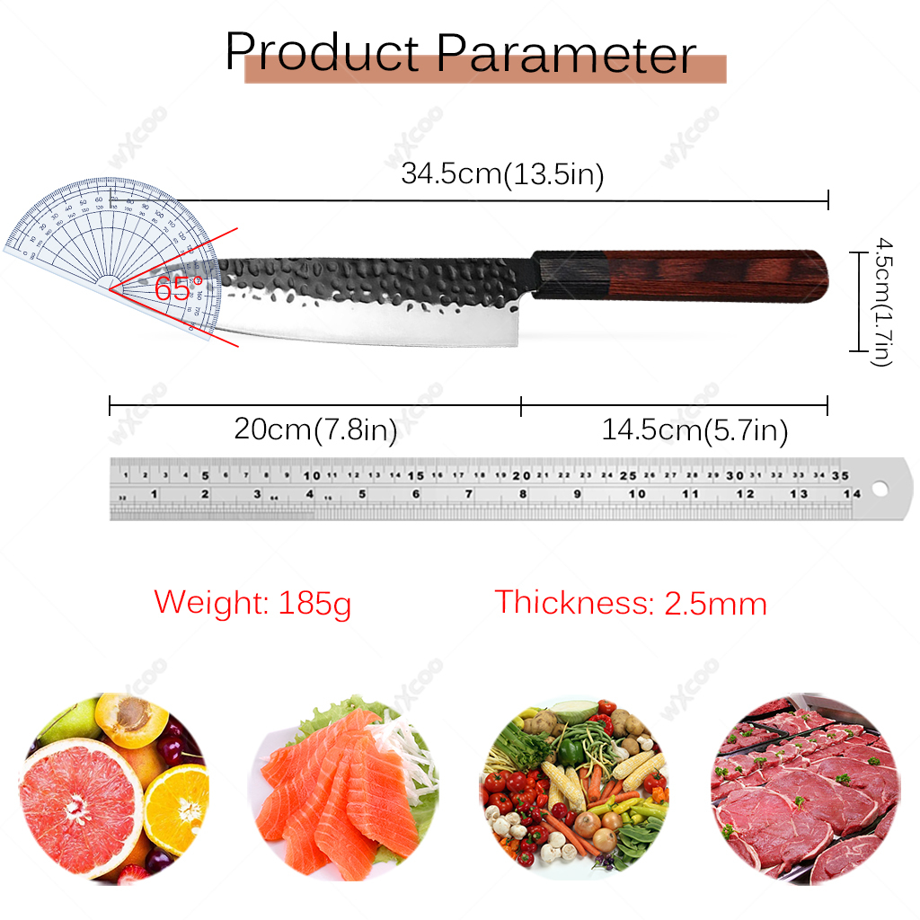 WXCOO Red Wood Handle  7.8 Inc – High Tech Kitchen Accessories recenzja i cena